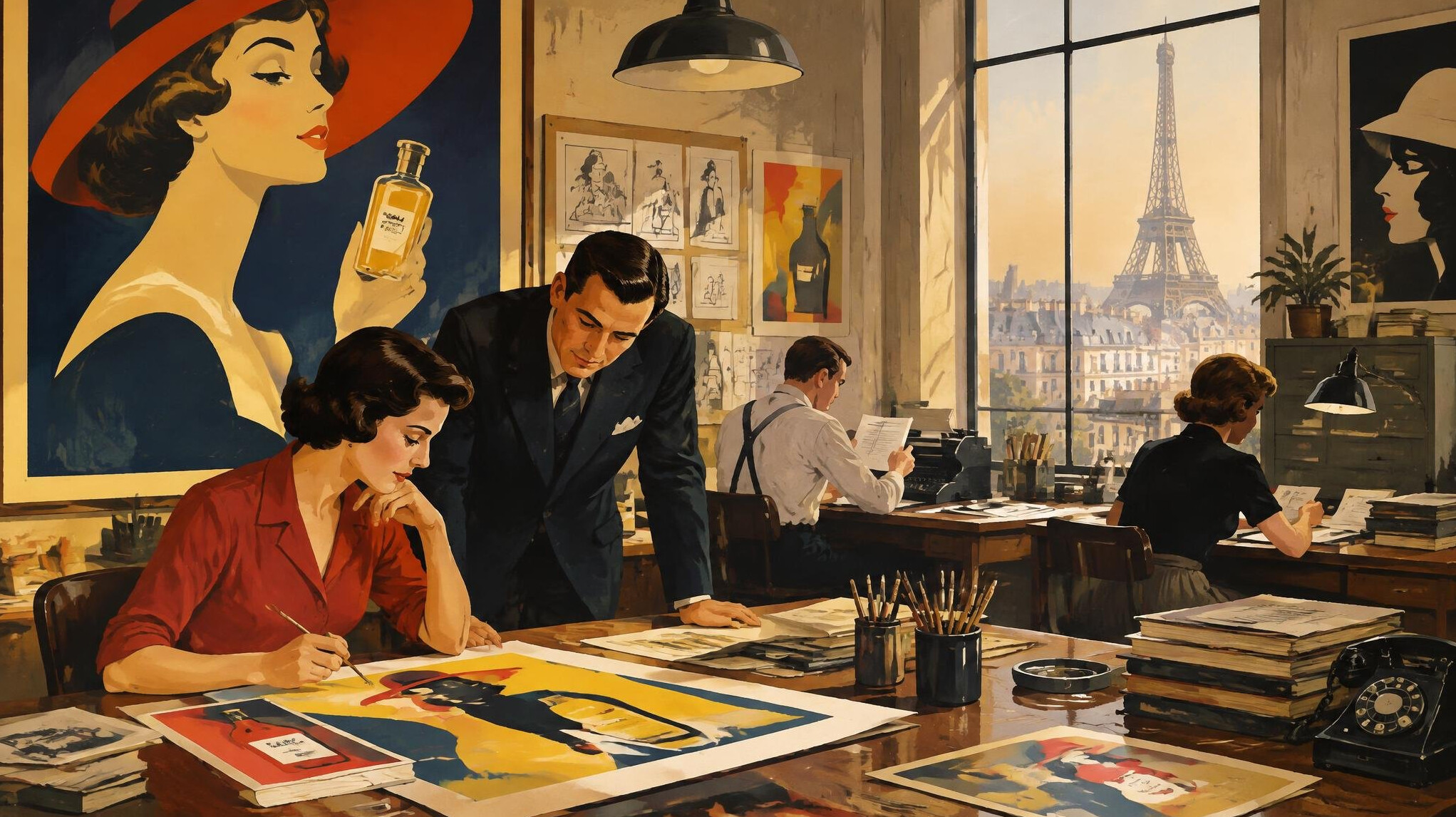 vintage french advertising poster